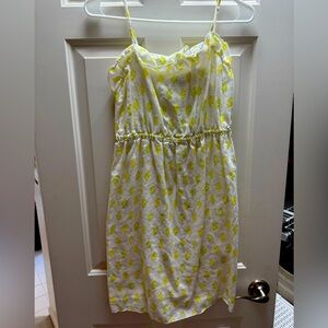 Old Navy White and Yellow Spaghetti Strap Sundress